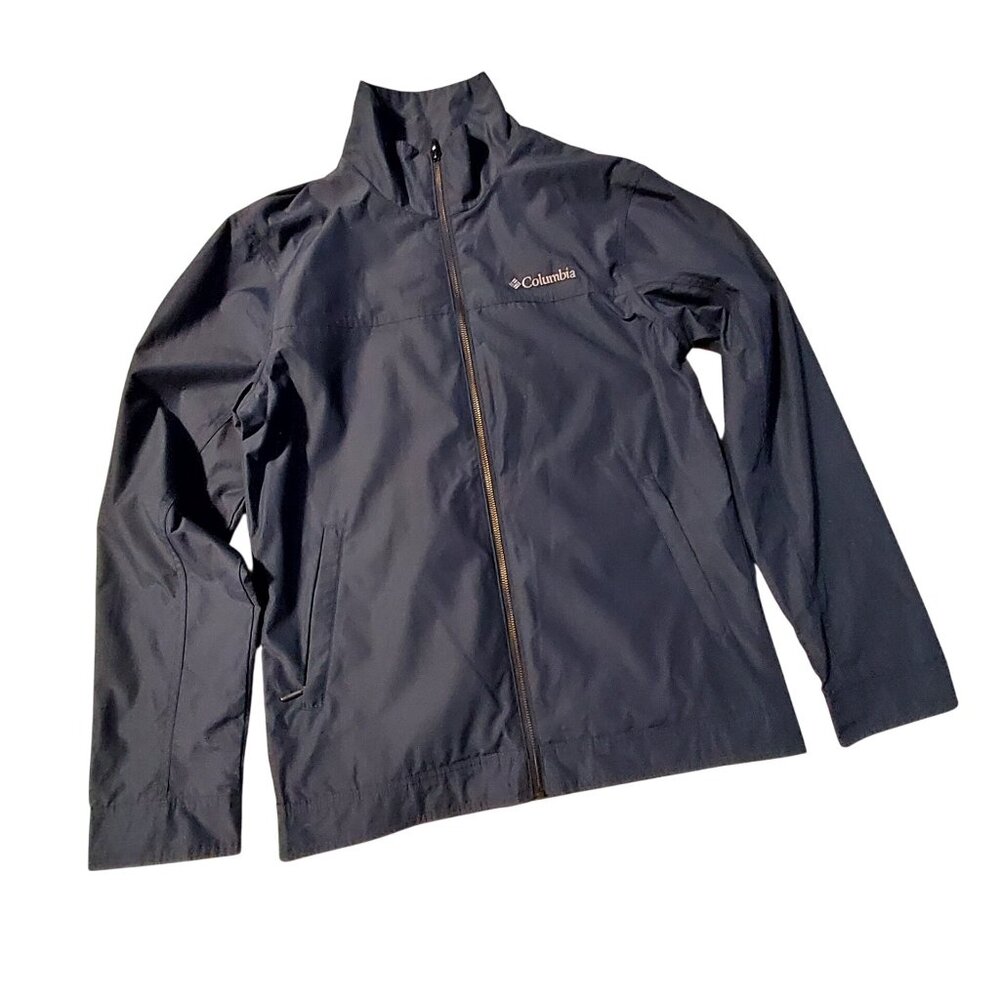Columbia Mens Navy Full-Zip Lightweight Jacket Size S Water-Resistant - Picture 10 of 15